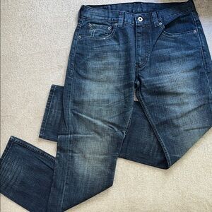 Vintage Y2K Levi's Dark Indigo Relaxed Jeans 34x32